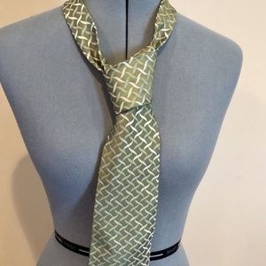 Donna Karen Signature Silk Tie Green